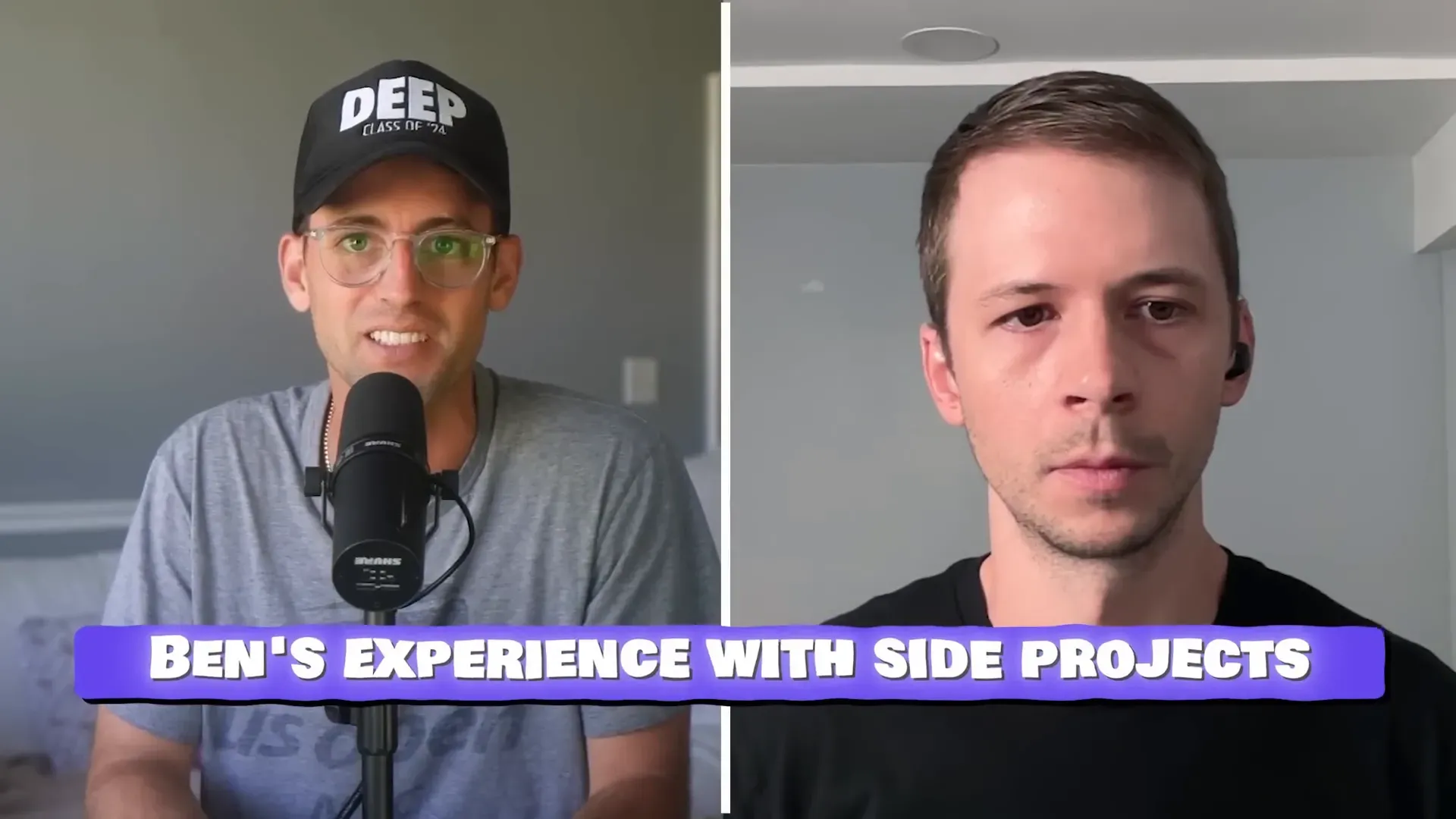 Ben discussing his failed side projects and lessons learned