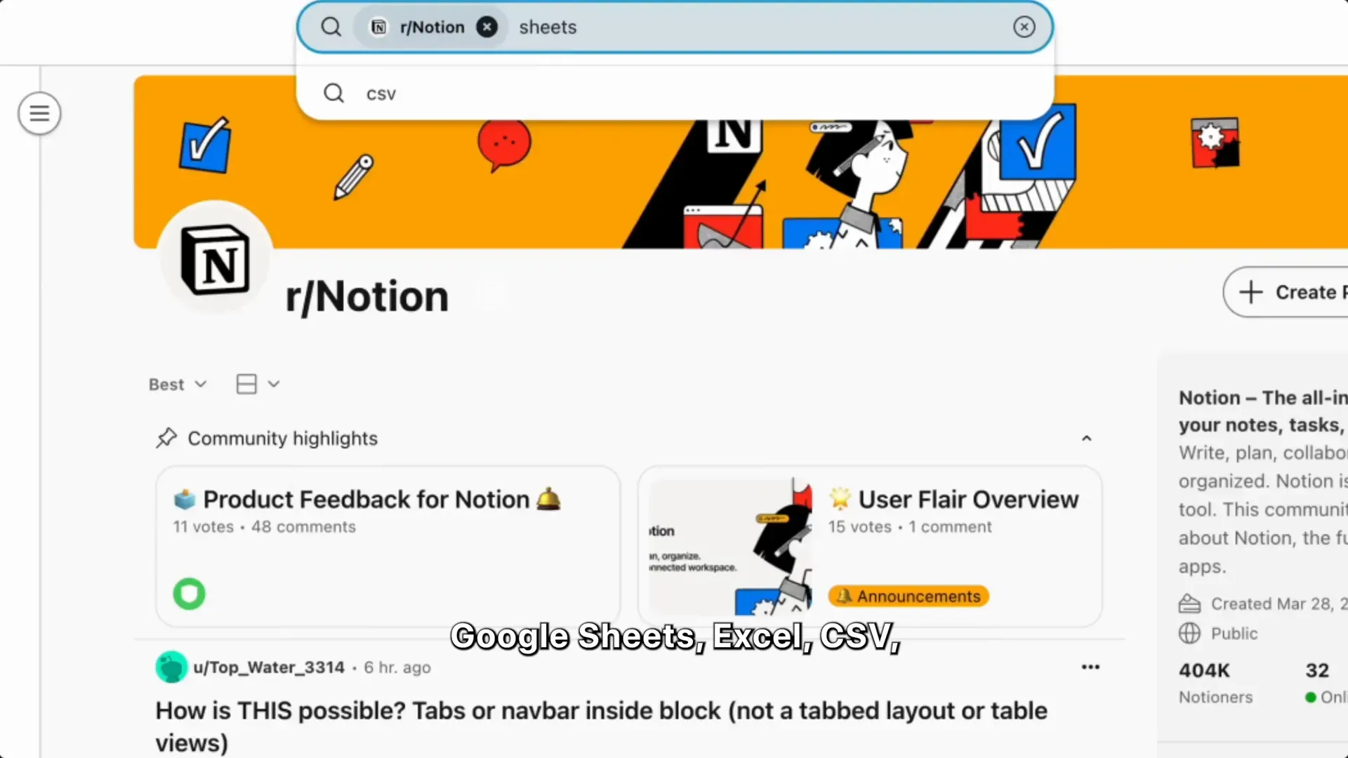 Leandro validating his idea on Reddit Notion subreddit