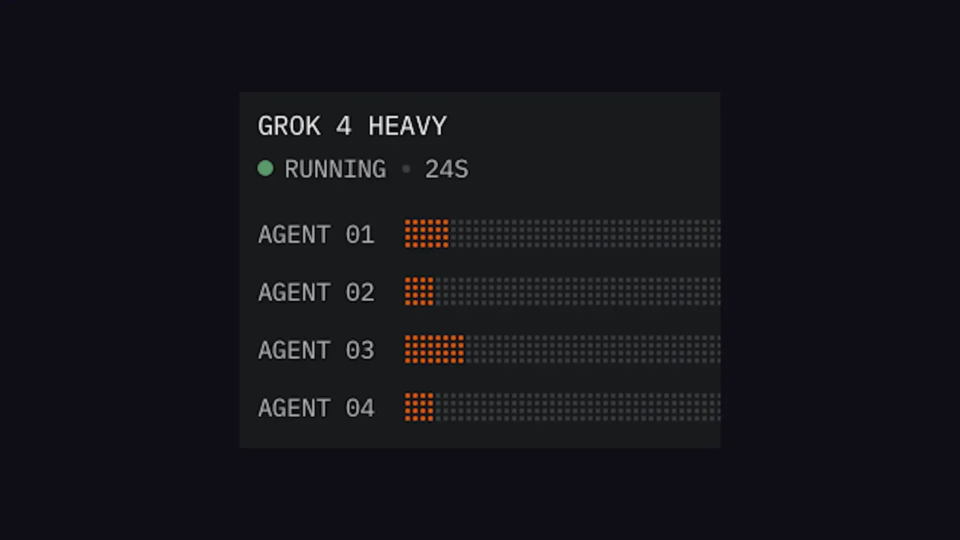 Super Grok 4 Heavy running multiple agents in parallel