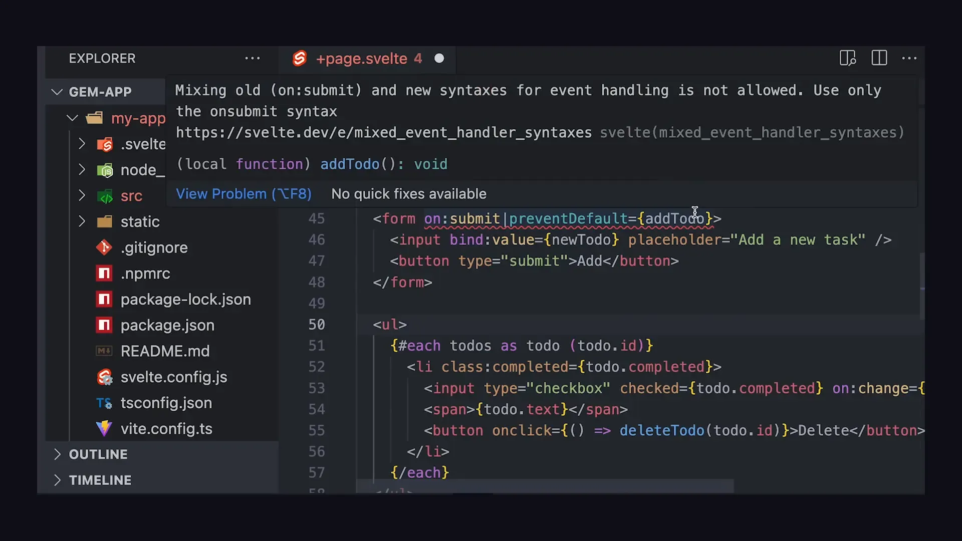Grok 4 coding a Svelte 5 to-do app using runes