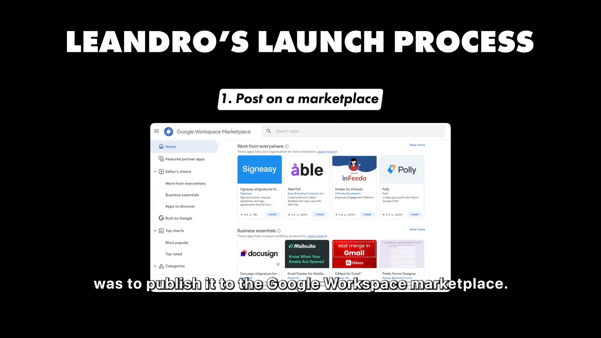 Leandro engaging users on Reddit and Google Workspace Marketplace